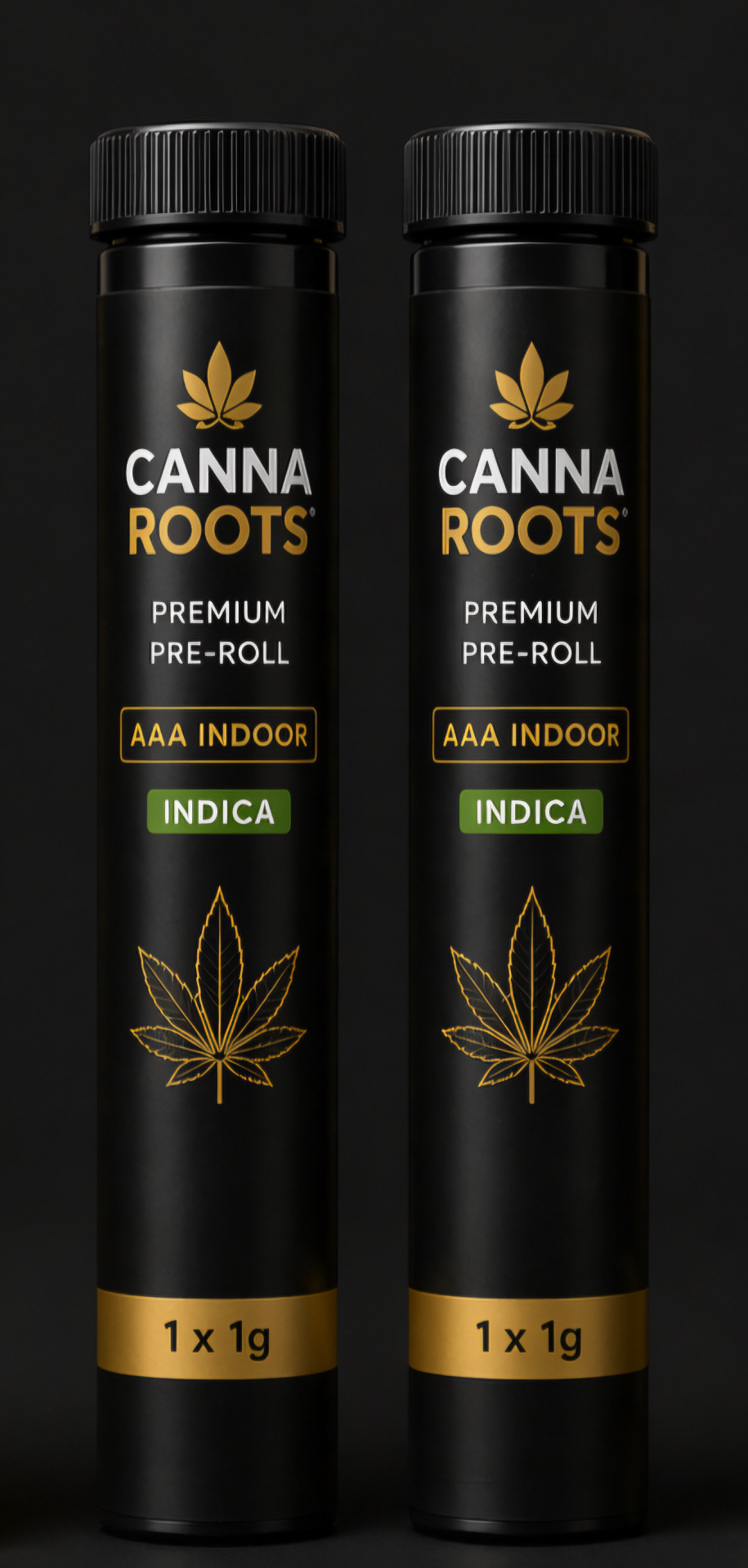 AAA Indoor Pre-Roll Tubes — Indica 2-Pack