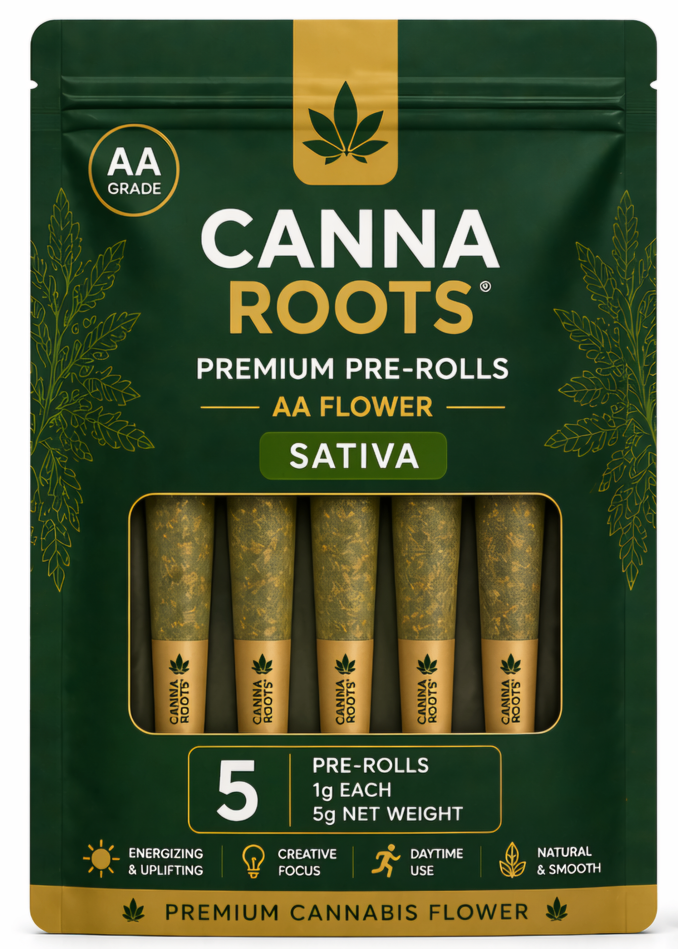 AA Premium Pre-Rolls — Sativa 5-Pack