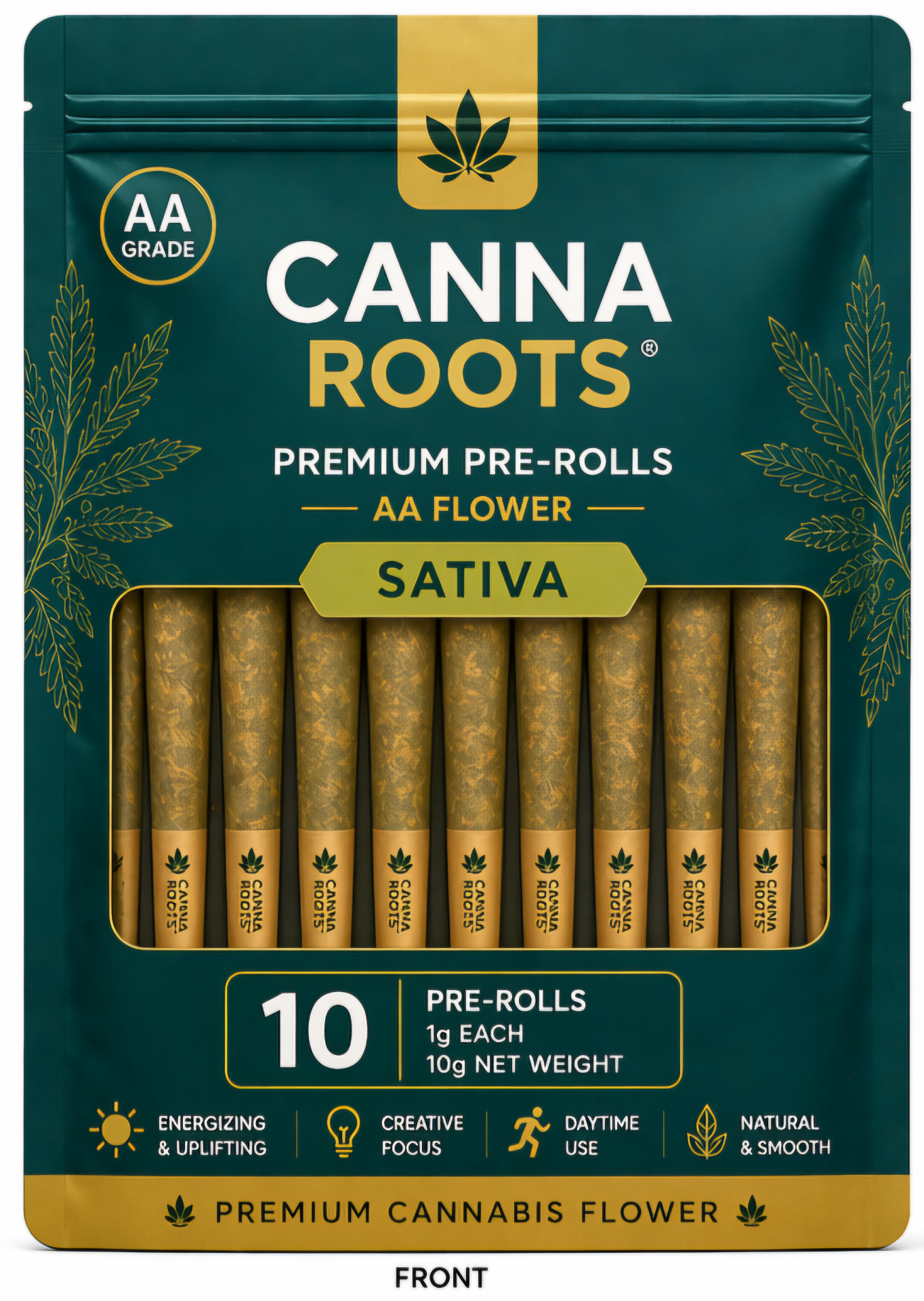 AA Premium Pre-Rolls — Sativa 10-Pack